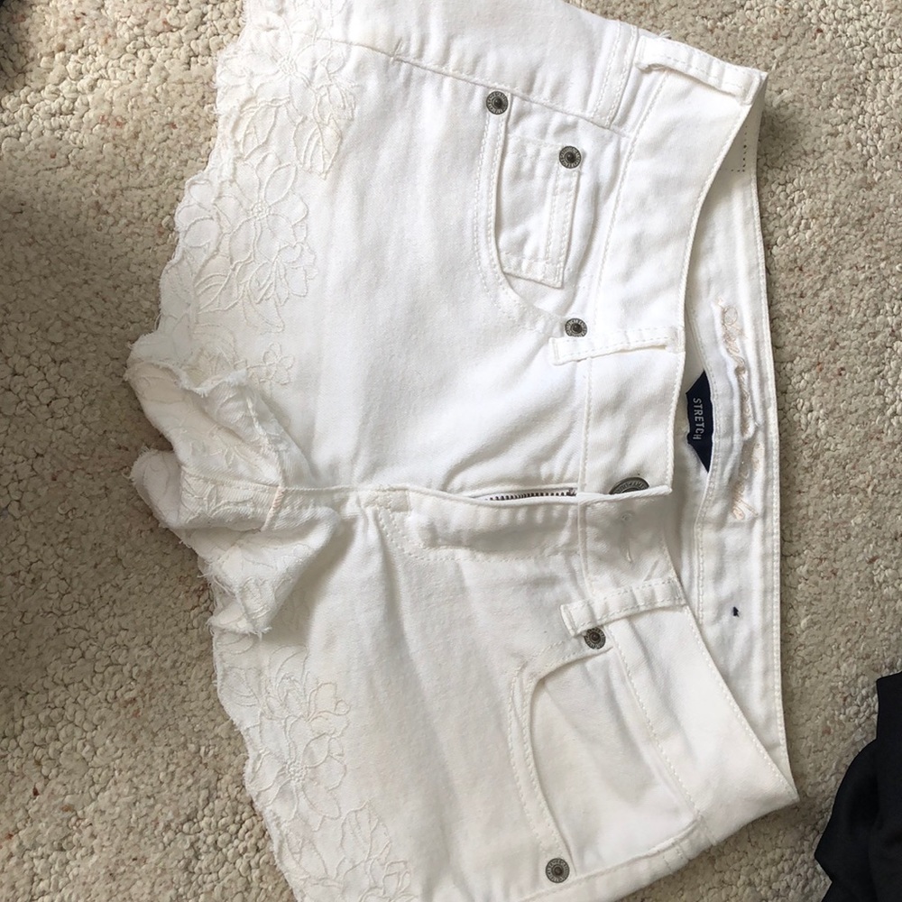 Jean shorts.